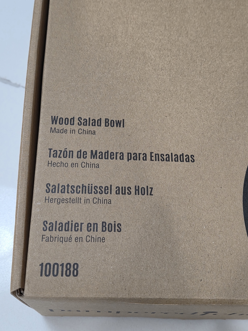 New Pampered Chef Wooden Salad Bowl with Servers - Natural Brown - Picture 10 of 11